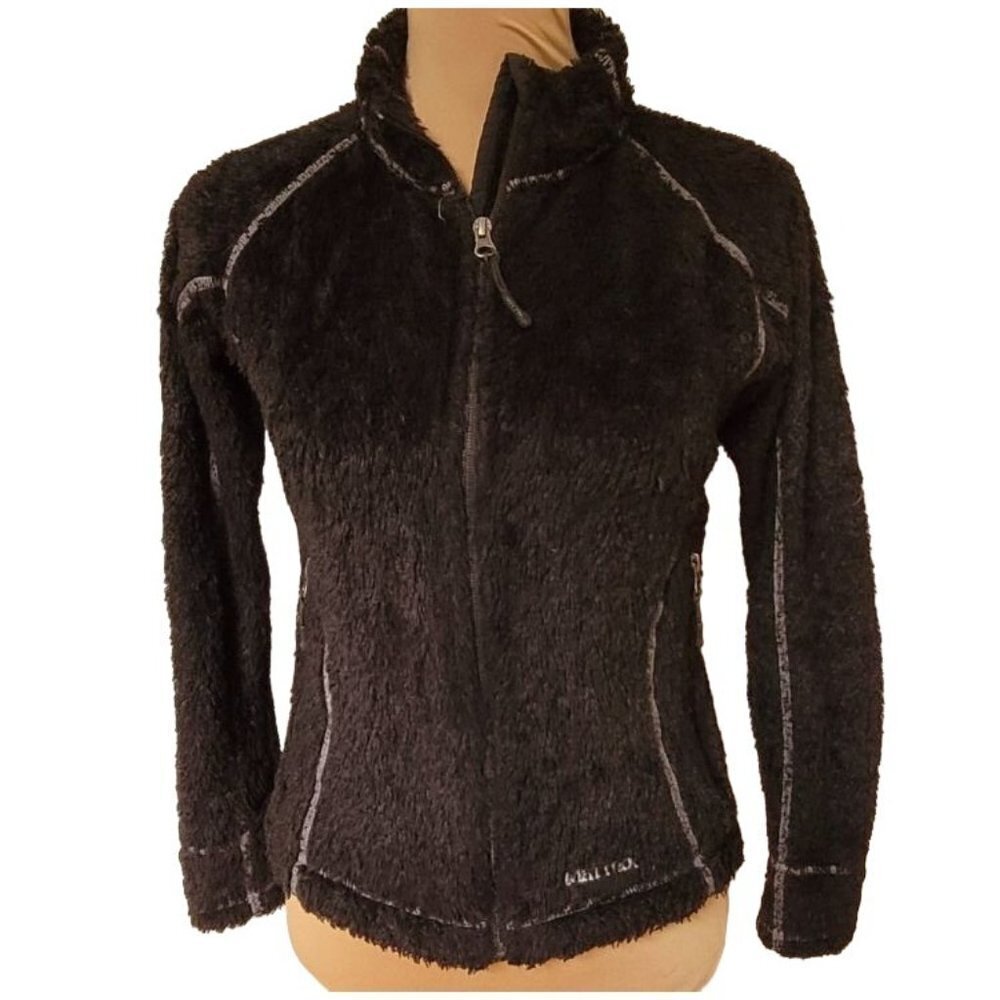 Marmot Black Polartec Fuzzy Full Zip S